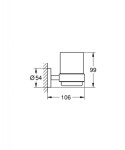GROHE - Essentials Sklenička s držákem, chrom 40447001