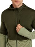 ICEBREAKER Mens Mer 200 Realfleece Descender LS Zip H, Dark Loden/Lichen/Cb velikost: L