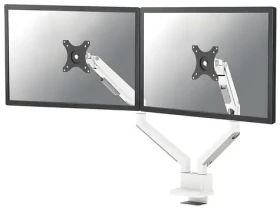 Neomounts TIS DS70-250WH2 bílá / Stolní držák pro 2 monitory / 17-32" / VESA 75x75-100x100 / nosnost 9 kg (DS70-250WH2)