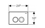 GEBERIT DuofixBasic s matným tlačítkem DELTA21 + WC CERSANIT DELFI + SOFT SEDÁTKO 458.103.00.1 21MA DE2