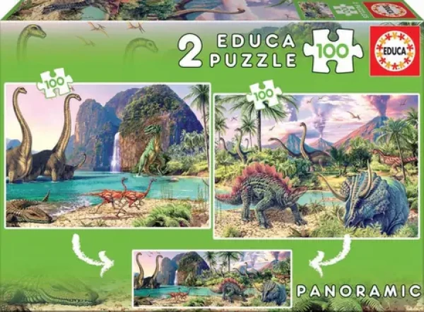 EDUCA Puzzle Panorama Dinosauří svět