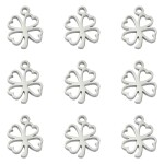 Přívěsek z nerezové oceli - čtyřlístek - 10 x 8 x 1 mm - 1 ks