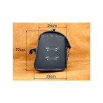 Kožený chopper kufr K1810 se zámkem, 60x28x33cm boční