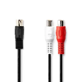 Nedis DIN Audio kabel DIN 5pinová (M) - 2x RCA (F) 0.20 m černá (CAGL20250BK02)