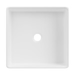 INVENA - Umyvadlo na desku Glamour Trend 36x36cm, rýhovaný čtverec, bílý lesk CE-63-K01-L