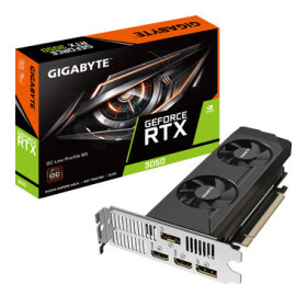 GIGABYTE GeForce RTX 3050 OC Low Profile 6GB / 1042-1477 MHz / 6GB D6 / 96-bit / 2x HDMI 2x DP / 70W (GV-N3050OC-6GL)