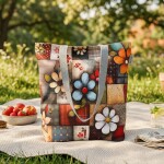Dámská potištěná taška Patchwork květy