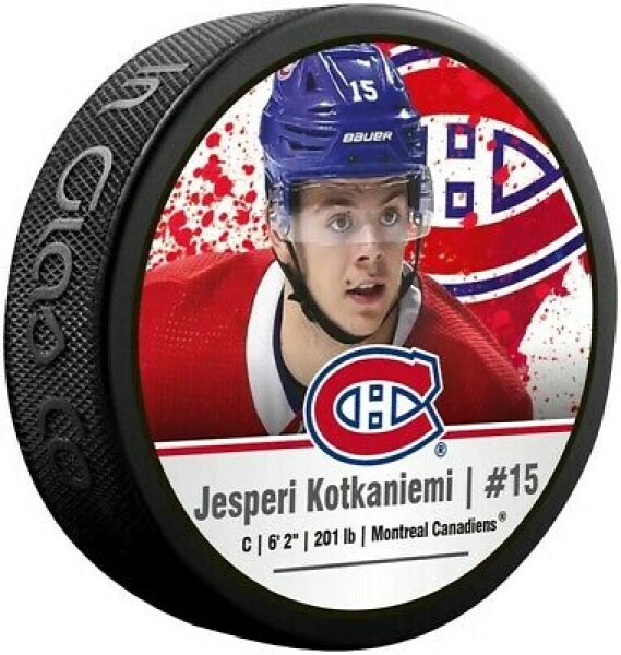 Inglasco / Sherwood Puk Jesperi Kotkaniemi #15 Montreal Canadiens NHL Souvenir Hockey Puck