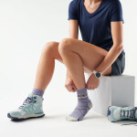 Dámské merino turistické ponožky SMARTWOOL Women's Hike Light Cushion Zig Zag Valle, Chalk Violet velikost: 42-45 (L)