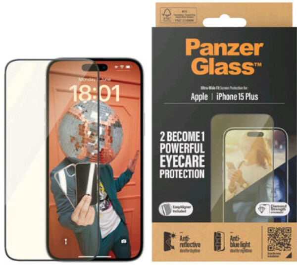 PanzerGlass UWF EyeCare Ochranné sklo pro Apple iPhone 15 Plus (2815)