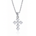 ELENYS Cross Radiant – náhrdelník z prémiové oceli Délka: 40+5 cm / max. 45 cm
