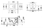 DURAVIT - Viu Závěsné WC, Rimless, bílá 2511090000