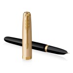Parker 51 Deluxe Black GT 18K - plnící pero, hrot F
