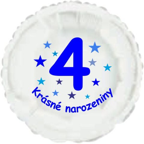 Krásné 4. narozeniny fóliový balónek kruh pro kluky Balonky.cz Krásné 4. narozeniny fóliový balónek kruh pro kluky Balonky.cz