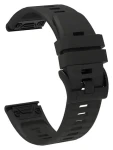 Hurtel silikonový řemínek pro Garmin Fenix 3/5X/6X/7X Pro černá / Řemínek