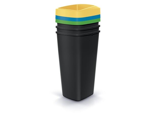 Koš odpadkový COMPACTA Q DROP SET černý 3x25l