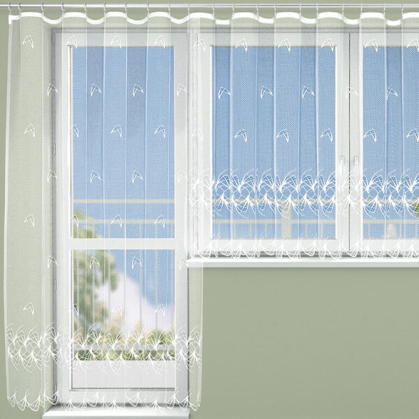 Žakárová záclona Tylex DAFNÉ balkonové dveře 200 x 250 cm