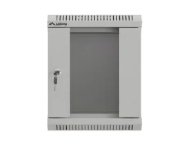 Lanberg WF11-3306-10S šedá / Nástěnný rack / 10" / 6U / 300×300 mm / skleněné dveře / flat pack (WF11-3306-10S)