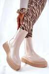 Vysoké Boty Na Platformě Béžové Sereia 40