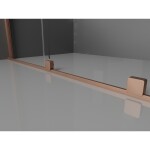 MEXEN/S - Velar sprchový kout, posuvné dveře 120 x 80 cm, dekor, měď kartáčovaná 871-120-080-31-65