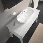 DURAVIT - Luv Umyvadlo na desku, 80x40 cm, bez přepadu, s otvorem pro baterii, WonderGliss, bílá 03808000001