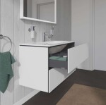 DURAVIT - L-Cube Umyvadlová skříňka 55x102x48 cm, 2 zásuvky, bílá mat LC624201818