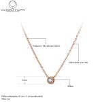 Ocelový náhrdelník Louise - chirurgická ocel, zirkon, Zlatá 41 cm + 5 cm (prodloužení)