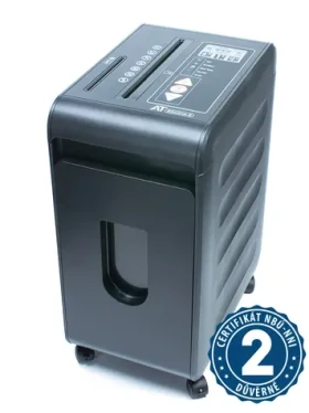 AT AT Slimline S (P5) / Skartovací stroj / 2x 15 mm (P-5) / 230 mm / až 8 listů / 22 l (AT-SLIM-S-P5)
