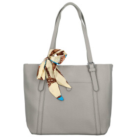 Stylová dámská koženková kabelka na rameno Finlay, šedá