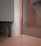 Erga Paris, stabilizační vzpěra pro sprchové zástěny o tloušťce skla 8mm, délka max. 100% 150cm, růžové zlato matná, ERG-V02-PARIS-BAR-RG