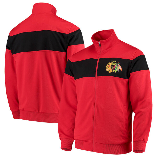 Pánská Bunda Chicago Blackhawks G-III Sports by Carl Banks Strength Full-Zip Track Jacket Velikost: