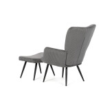 Relaxační křeslo, šedá, manšestrová látka, AK-L7285 GREY6
