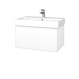 Dřevojas - Koupelnová skříňka VARIANTE SZZ 70 umyvadlo Glance - M01 Bílá mat / M01 Bílá mat 260644