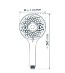 Eisl - Ruční sprcha CAPRI, rosé/bílá 3 funkce, 60295 60295