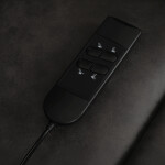 Polohovací křeslo, elektrické kabelové ovládání, černá, látka vintage, TV-L8902 BK3