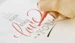 Faber-Castell Umělecký popisovač Pitt Artist Pen Hand Lettering Love, sada 4 ks