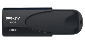 PNY Attaché 4 64GB černá / Flash disk / USB 3.2 Gen 1 / čtení 80 MB/s / zápis 20 MB/s (FD64GATT431KK-EF)