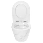 REA - Závěsná WC mísa včetně sedátka Carlos Nature Marble REA-C6606
