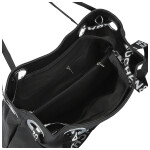 Módní dámská koženková kabelka na rameno Žanet, černá