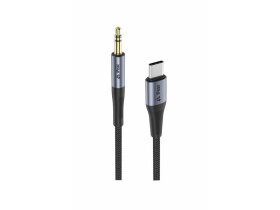 Adaptér iPEAX 90010139 USB-C / JACK 3,5mm (pro poslech hudby) Black
