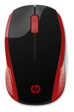 HP 200 červená / bezdrátová myš / optická / 1000 dpi / USB (2HU82AA#ABB)