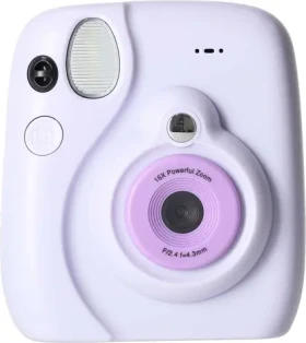KIK Digitální fotoaparát Instax pro děti fialová / 16x digitální zoom / Full HD / SD / od 3 let (KX2859)