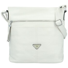 Trendy dámská koženková crossbody kabelka Skyler, bílá