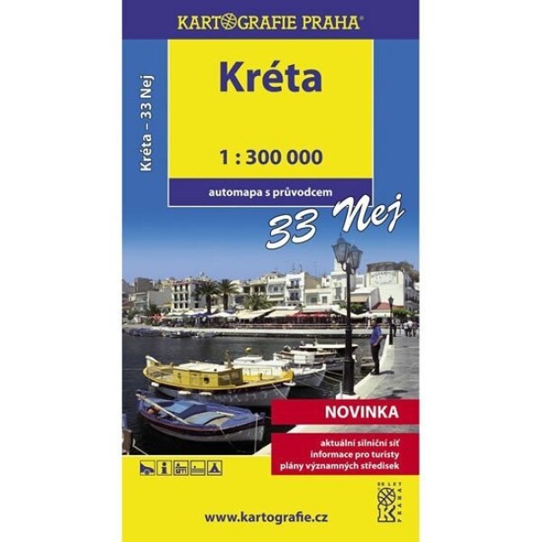 Kréta - 33 nej…/ 1:300T, automapa s průvodcem - kolektiv autorů