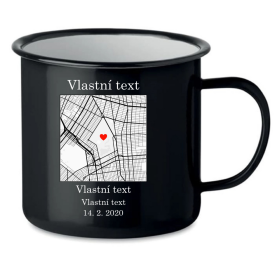 Personalizovaný retro plecháček s mapou