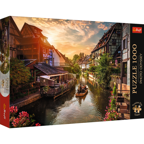 Puzzle Premium Plus - Photo Odyssey:Malé Benátky v Colmar, Francie 1000dílků 68,3x48cm v krab 40x27
