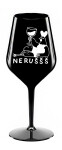 NERUŠŠŠ - černá nerozbitná sklenice na víno 470 ml