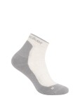 Dámské merino turistické ponožky ICEBREAKER Wmns Hike+ Light Mini, Ecru Heather/Alloy velikost: 41-43 (L)