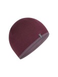 Unisex merino čepice ICEBREAKER Unisex 200 Oasis Revers Beanie, Dark Berry/Grey Plum