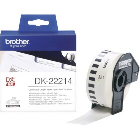 Brother DK-22214 papírová role 12mm x 30.48m, bílá, 1 ks